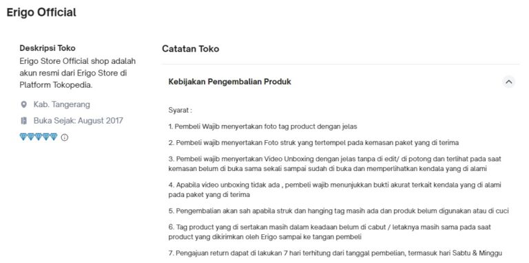 Contoh Deskripsi Toko Pada Tokopedia Bisa Dijadikan Referensi Id 8157